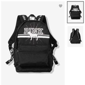 VS Pink Campus Black Backpack